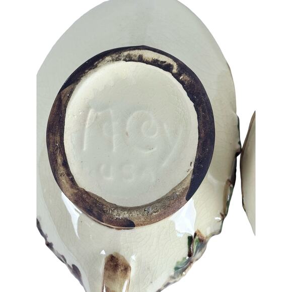 McCoy USA Pottery Vintage Ivy Branch Sugar Creamer Set-Excellent! - Picture 9 of 9